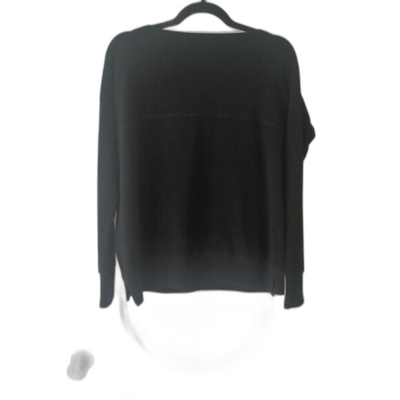 Sweaty Betty Sweatshirt XS After Class Longline Black Side Slit Top - Picture 3 of 8